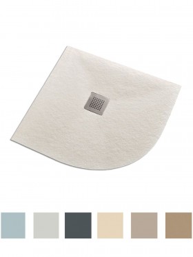 Plato De Ducha - Resina - Textura Pizarra/piedra - Antideslizante - Color  Blanco - 70x100 con Ofertas en Carrefour